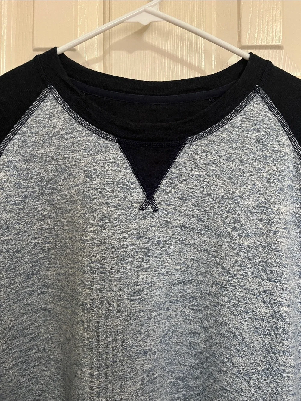 The North Face Sweater Men 2XL Blue Heather Crewneck Pullover Knit Logo XXL